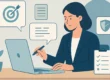 An analyst refines an unclear AI request into a structured response while checking the result against a review checklist.