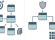 Poster comparing a direct Power BI star schema with a snowflake design that routes product hierarchy filters through additional related tables.