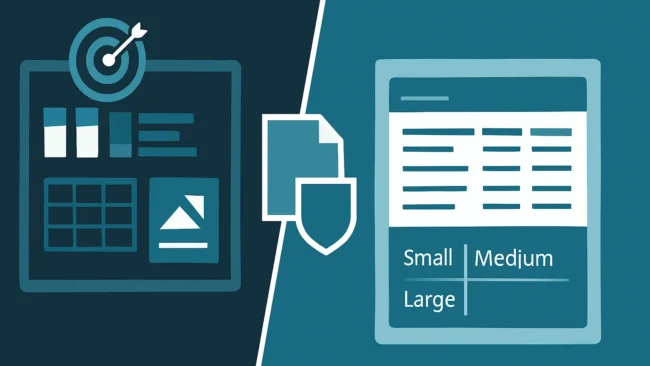 Editorial illustration contrasting dynamic Power BI measures with stored calculated-column categories and upstream data preparation.