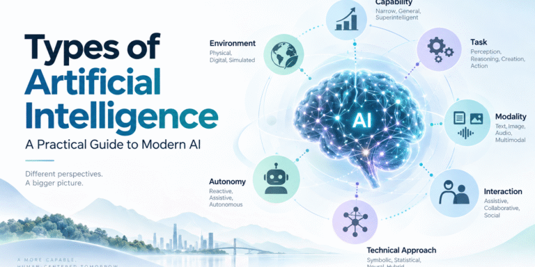 Types of artificial intelligence and modern AI classification framework